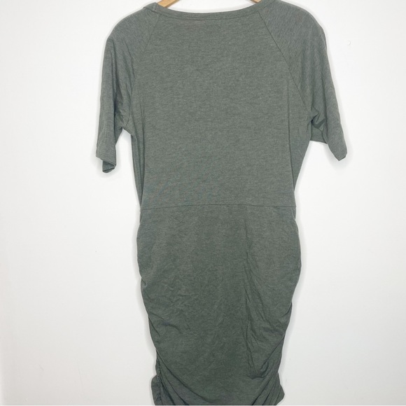 Athleta Seeker Tee Ruched Tulip Dress Size M Green Modal - Picture 7 of 7